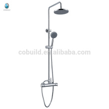 KWM-10 economic multifunctional bathroom solid brass single handle thermostatic with slide bar rainfall shower head set